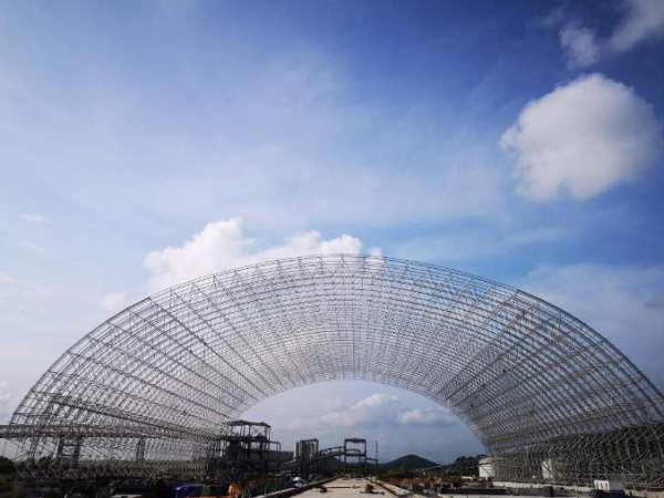 金山煤棚网架加工厂案例